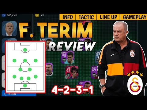 F. TERIM 4231 MANAGER REVIEW | NEW GALATASARAY MANAGER | PES 2021 MOBILE