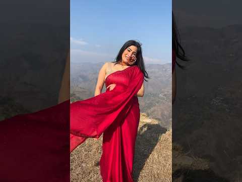 POV : Felt beautiful in Saree ❤️￼ #music #saree #anishkakhantwaal #song