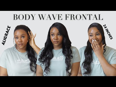 EASIEST FRONTAL INSTALL, STYLING YOUR BODY WAVE WIG | 24-INCH GLUELESS BODY WAVE FT ALI GRACE HAIR