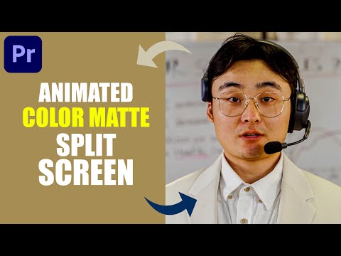 Animated SPLIT SCREEN with COLOR MATTE for Text | Premiere Pro CC Tutorial