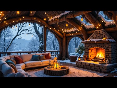 Soothing Fire Sounds And Winter Snow Cozy Room Ambience For A Calm Peaceful Christmas Relaxation