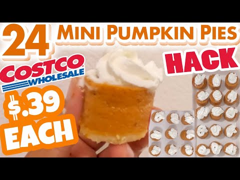 24 MINI PUMPKIN PIES HACK (Under $10!) Costco Hack -Cost Savings Budget Hack for Fall-Winter Dessert