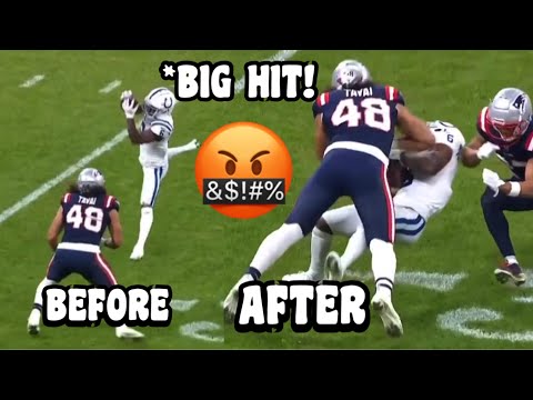 Gardner Minshew throws HOSPITAL PASS 😨(HELMET TO HELMET HIT) Patriots Vs Colts 2023 highlights