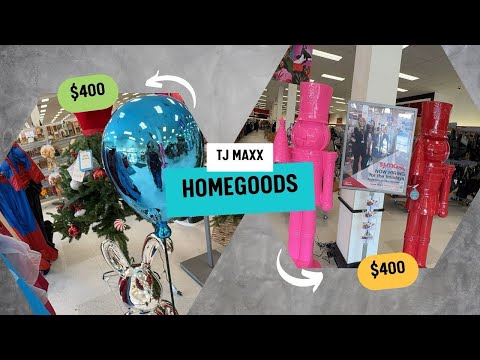 NEW Holiday decor at TJ Maxx HomeGoods #browsewithme #shoppingvlog #tjmaxxfinds #viralvideos