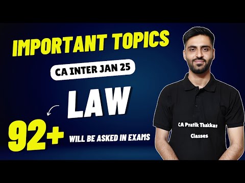 LAW IMPORTANT TOPICS CA INTER JAN 25