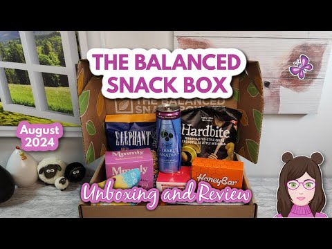 August 2024 BALANCED SNACK BOX!  Healthy Snacks Delivered To Your Door! Coupon Code!