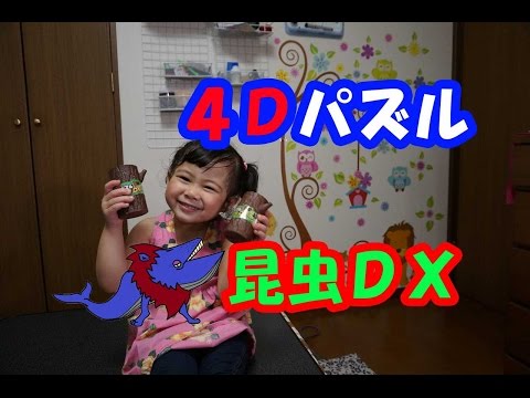 ４Ｄパズル昆虫ＤＸの紹介+赤い仮面マン　クジライオン登場！