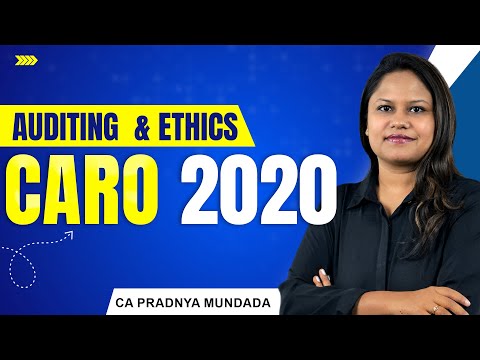 CA Inter| Auditing & Ethics| CARO 2020| CA Pradnya Mundada