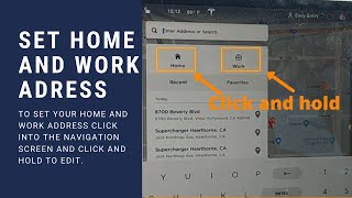 Tesla How to: Set and Change Home 🏡 Address