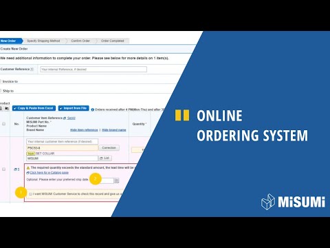 Online Ordering System - MISUMI Europa