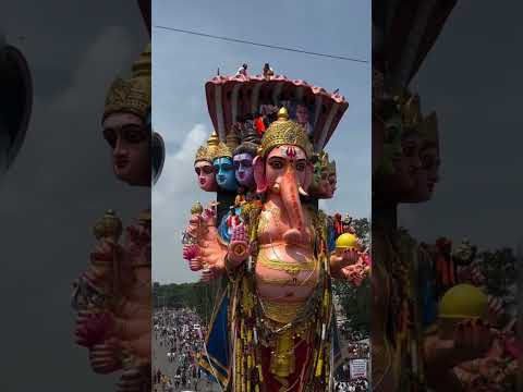 Hyderabad mahaganapti visarjan 2024🙏🏻🥹#hyderabad #ganpati #visarjan #shorts #video