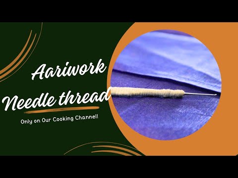 aariwork needle కి easy గా thread చుట్టుకుందం / threading for aariwork needle / maggam work needle