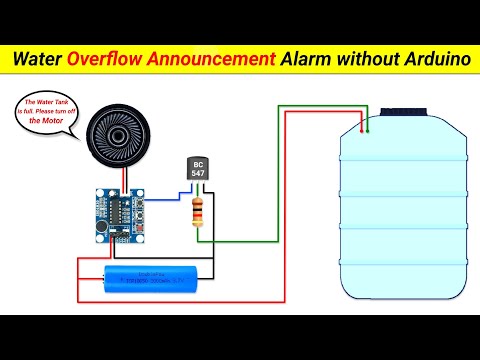 How to make Water Tank Overflow Announcement Alarm 🚨 without Arduino || SKR Electronics Lab