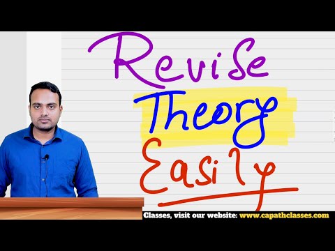 Best ways to revise theory subjects for examination| Ca Prakash Patel