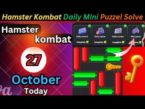 Hamster kombat mini Game 26 OCTOBER | Puzzle game Solved | Hamster kombat mini game Today