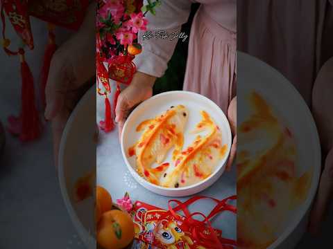 How to make Koi Fish Jelly 锦鲤燕菜糕，年年有余的好彩头 🧧🏮#shortvideo