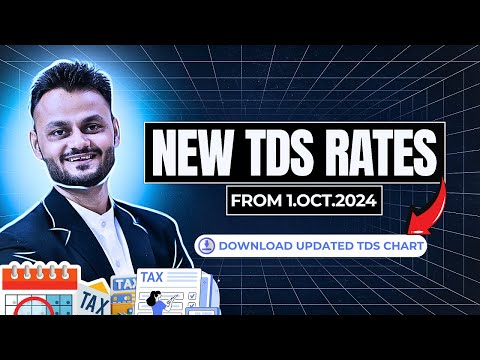 New TDS Rate change from 1 Oct 2024 ft @skillvivekawasthi