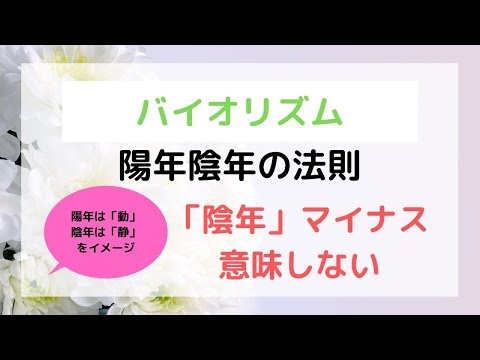 バイオリズム　陰年はマイナスを意味しない！