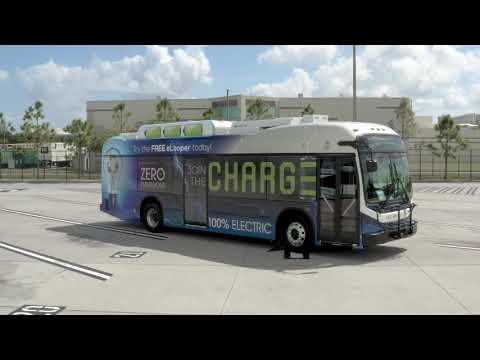 Electric Bus Drone Footage