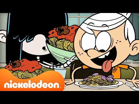 Loud House Characters Eating DINNER for 64 Minutes Straight 😋 | @Nicktoons