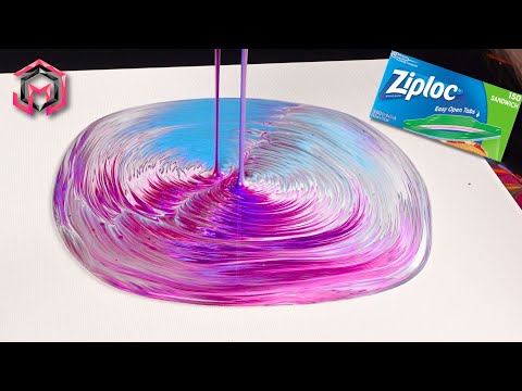 WOW!! STORMY NIGHT!! Fluid Art and Acrylic Pouring New Spin Art Technique