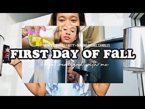 first day of fall | making candles | surprise party prep