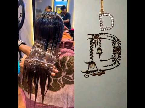 D Mehndi & #Hair Keratin Treatment 🔥 #shorts #straighthair #ytshorts