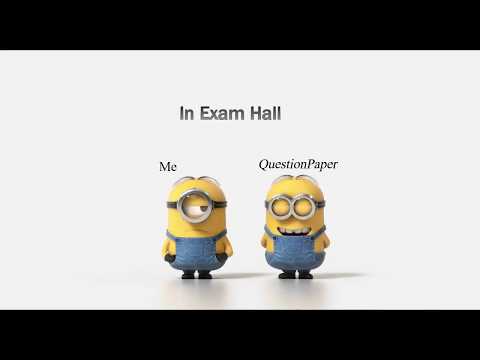 Question Paper vs Me | Exam Hall | Minions Funny WhatsApp Status |