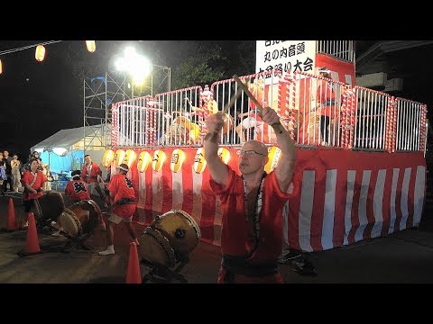 【4K】『英国大使館の太鼓グループ ”どんぶり” Taiko group of British Embassy、Tokyo』「第15回日比谷公園丸の内音頭大盆踊り大会」2017.8.26 @日比谷公園