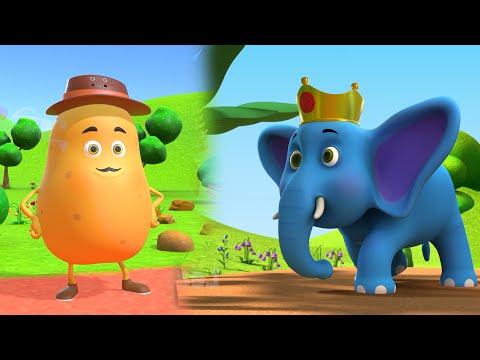 Kalu Madari Hathi Raja & Aloo Kachaloo - कालू मदारी हाथी राजा और आलू कचालू |  Kids Rhymes |  Balgeet