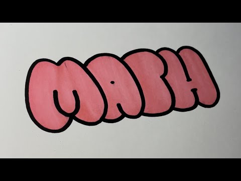 HOW TO DRAW “MATH” IN BUBBLE LETTERS 🖼 #art