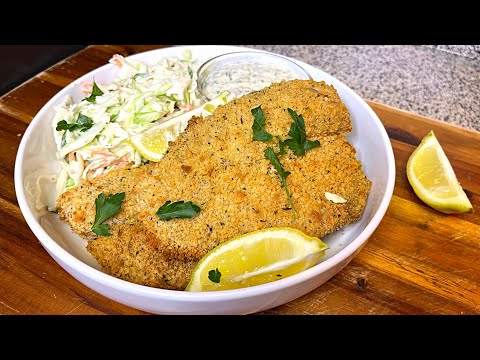 Panko Crusted Tilapia | Homemade Tartar Sauce | + Coleslaw Recipe