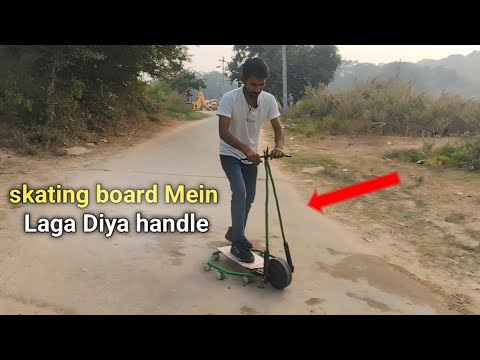 How to make skating board at home💥kabad se Banai handle wala😆skating board #skateboard#experiment