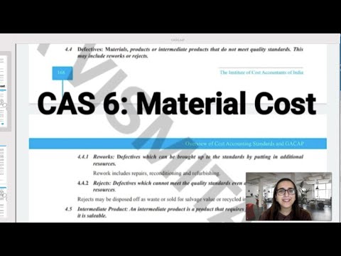 CAS 6: MATERIAL COST | CMA FINAL | COST AND MANAGEMENT AUDIT | PAPER-17 | COST AUDIT | GROUP 4