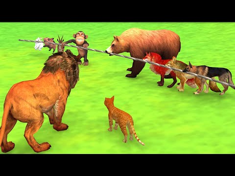 शेर और बिल्ली की कहानी sher aur billi Hindi Kahaniya - Hindi moral stories - 3d Animated Fairy Tales