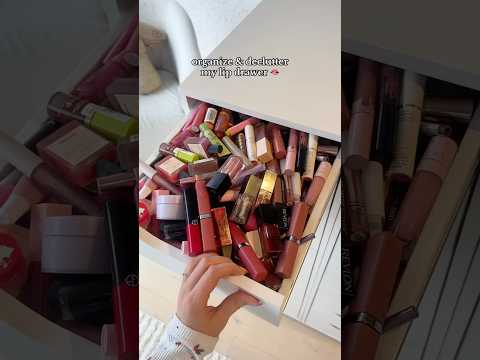 organize & declutter my lip drawer!🫦