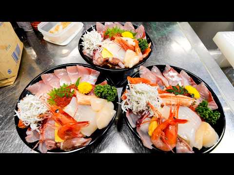 BIG Seafood Bowls! Traditional Japanese Restaurant with Large Portions of Seafood Meals!