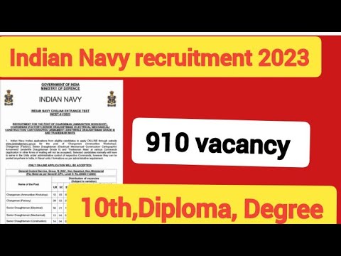 indian navy tradesman recruitment 2023/indecent -1/vacancy 910/central government jobs tamil