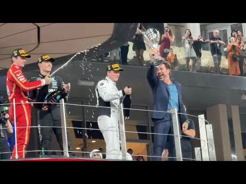 Brad Pitt & Javier Bardem Pop Champagne on F1 Set!