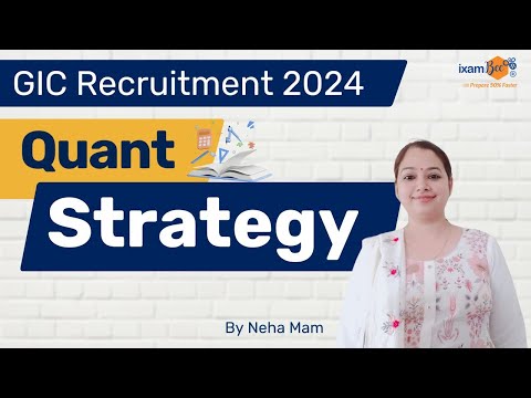 GIC Recruitment 2024 | Quant Strategy for GIC Assistant Manager | By Neha Mam