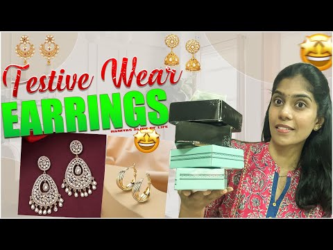 Huge Festival earrings Haul From Amazon Under Rs 500  |🤩 Amazon Haul! | Ramya's Slice Of Life