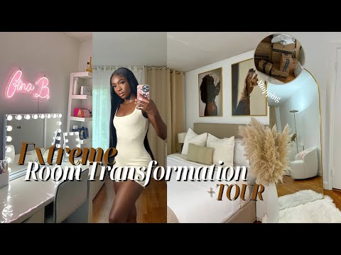 EXTREME ROOM TRANSFORMATION + TOUR | tiktok & pinterest inspired