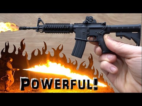 MINI AR-15 FLAMETHROWER!  (POWERFUL!!!)🔥