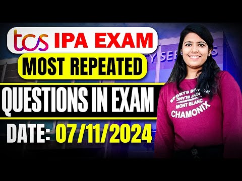 TCS Explore/IPA Exam Most Repeated Questions | TCS IPA Exam Complete Details