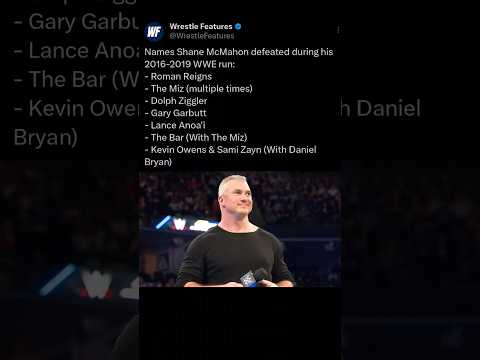 Shane McMahon Record #wwe #romanreigns #drewmcintyre