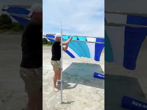 If you have considered an easy to set up beach shade that uses