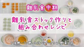 【離乳食中期】離乳食ストック作りと１週間の組み合わせレシピ（午前）【生後７ヶ月/生後８ヶ月】