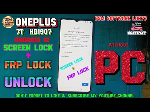 OnePlus 7T 👉Screen Lock & FRP 🔐Unlock | OnePlus 7T Hard Reset | 1+7T FRP Unlock without PC🖥️