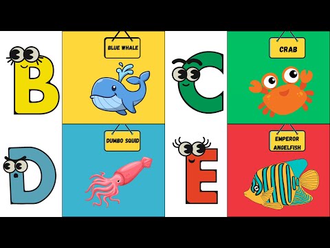 ABC Ocean Creatures Song 🐠 | Fun A to Z Underwater Adventure | UZR Learning | #abcd #kids