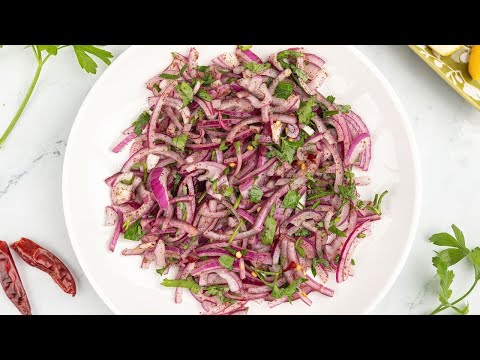 Easy Turkish Sumac Onions Recipe | Red Onion Salad